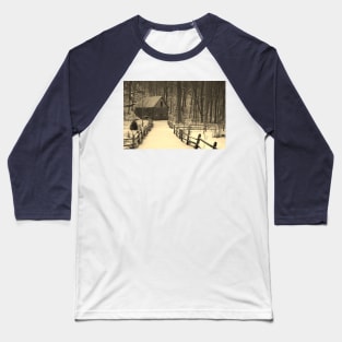 Winter Scene in Connecticut Baseball T-Shirt